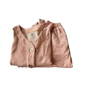 Jockey pink pajama set sleepwear lounge cozy XL